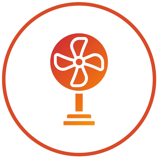 Diseño vectorial Estilo del icono del soporte del ventilador