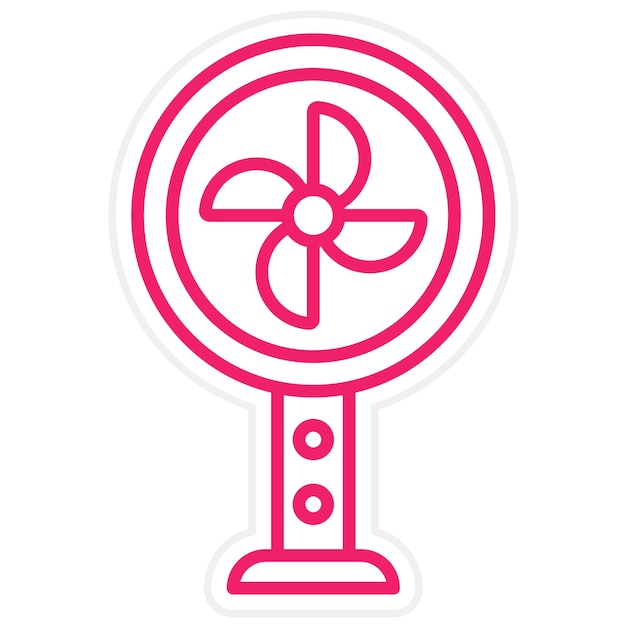 Diseño vectorial Estilo del icono del soporte del ventilador