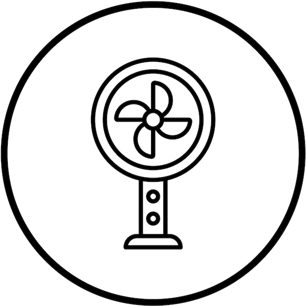 Diseño vectorial Estilo del icono del soporte del ventilador