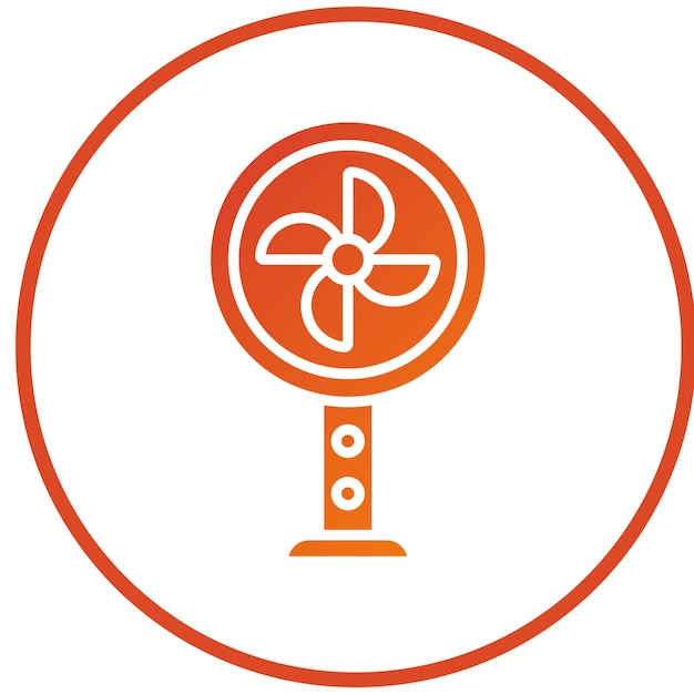Diseño vectorial Estilo del icono del soporte del ventilador