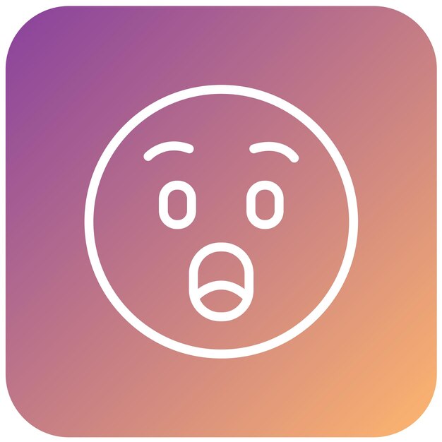 Diseño vectorial Estilo de icono sorprendido