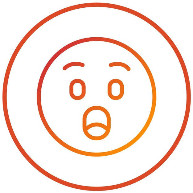 Diseño vectorial Estilo de icono sorprendido
