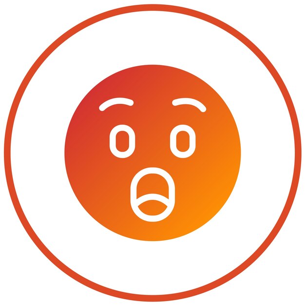 Diseño vectorial Estilo de icono sorprendido