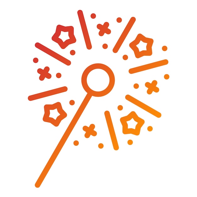 Diseño vectorial estilo de icono Sparkler