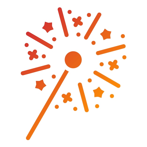 Diseño vectorial estilo de icono Sparkler