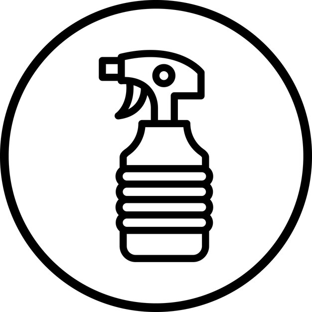 Diseño vectorial Estilo del icono del spray de limpieza