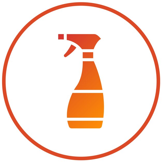 Diseño vectorial Estilo del icono del spray de limpieza