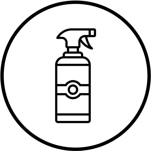 Diseño vectorial Estilo del icono del spray de limpieza