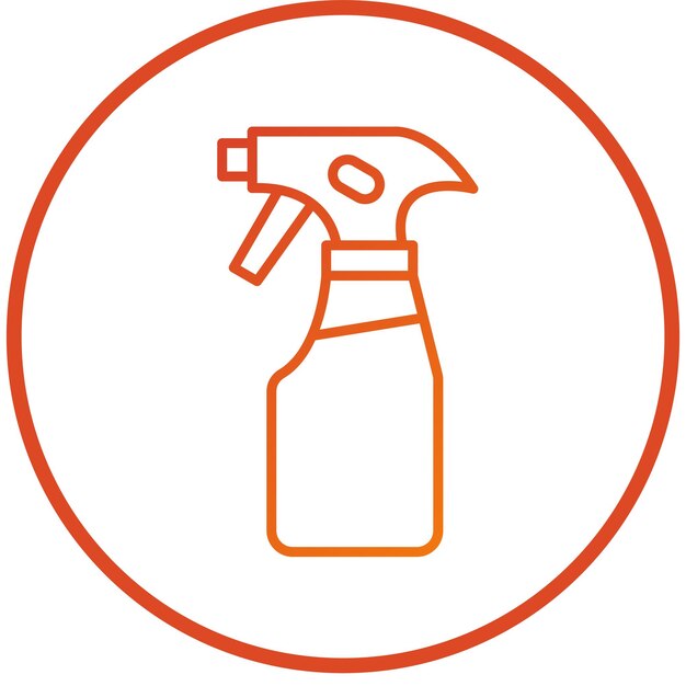 Diseño vectorial Estilo del icono del spray de limpieza