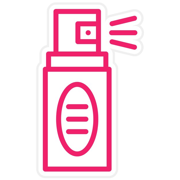 Diseño vectorial Estilo del icono del spray de pimienta