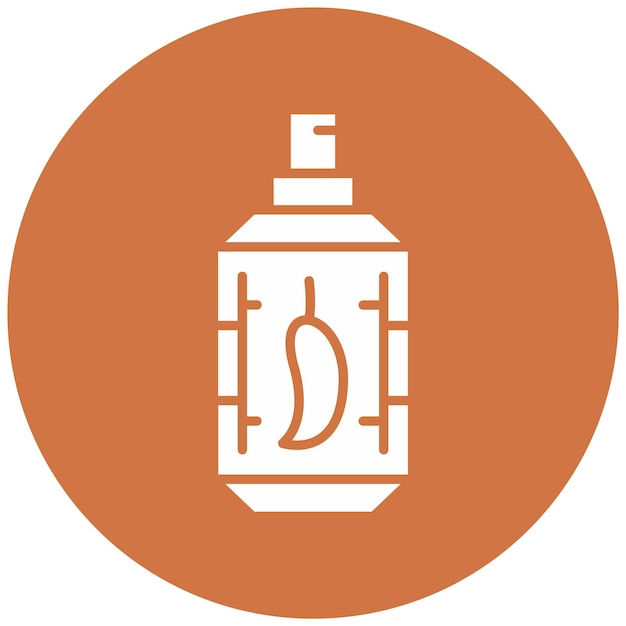 Diseño vectorial Estilo del icono del spray de pimienta
