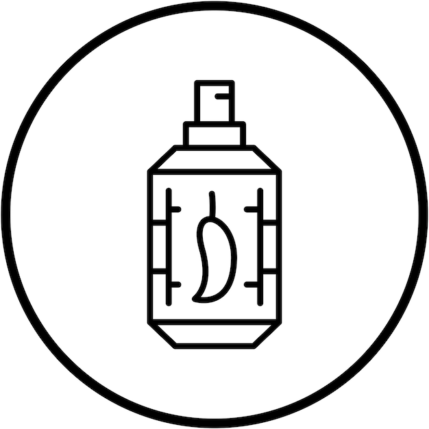 Diseño vectorial Estilo del icono del spray de pimienta