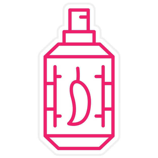 Diseño vectorial Estilo del icono del spray de pimienta