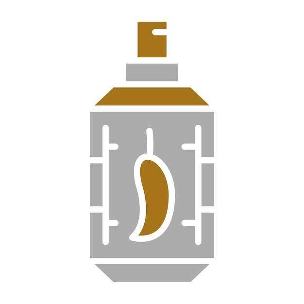 Diseño vectorial Estilo del icono del spray de pimienta