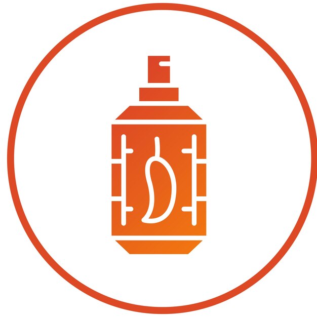 Diseño vectorial Estilo del icono del spray de pimienta