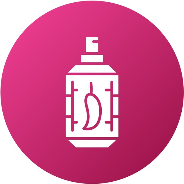 Diseño vectorial Estilo del icono del spray de pimienta