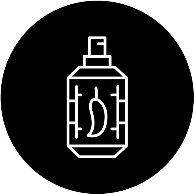 Diseño vectorial Estilo del icono del spray de pimienta