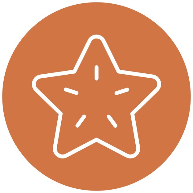 Diseño vectorial Estilo del icono de Starfruit