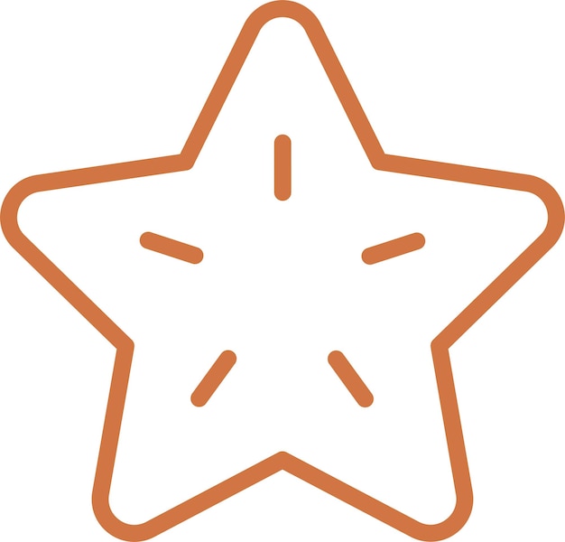 Diseño vectorial Estilo del icono de Starfruit