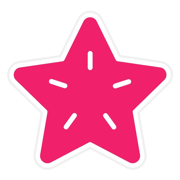 Diseño vectorial Estilo del icono de Starfruit