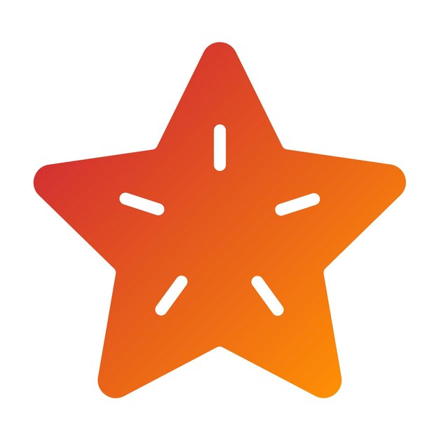 Diseño vectorial Estilo del icono de Starfruit