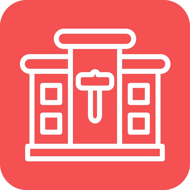 Diseño vectorial Estilo de icono de subasta de bienes raíces