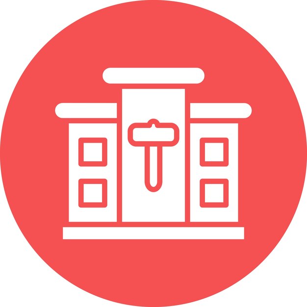 Diseño vectorial Estilo de icono de subasta de bienes raíces