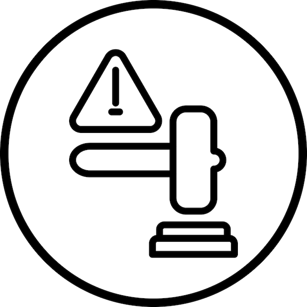 Diseño vectorial Estilo de icono de subasta simulado