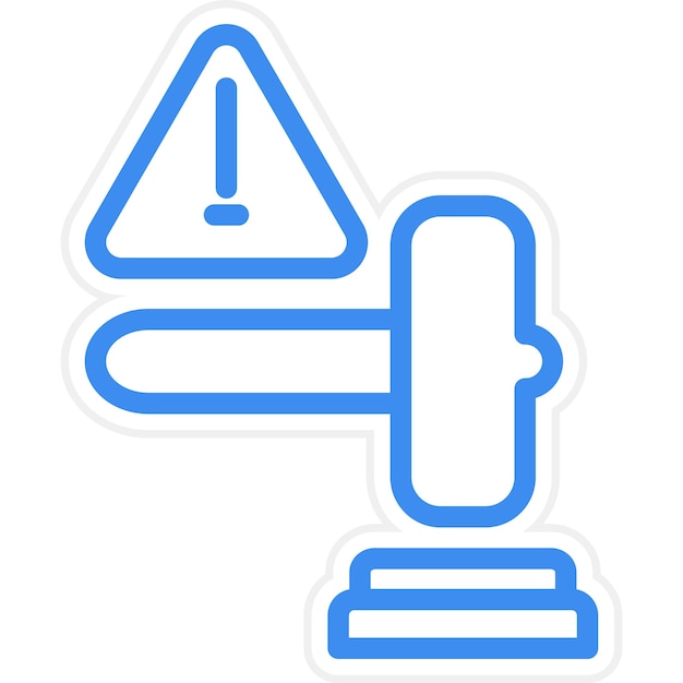 Diseño vectorial Estilo de icono de subasta simulado