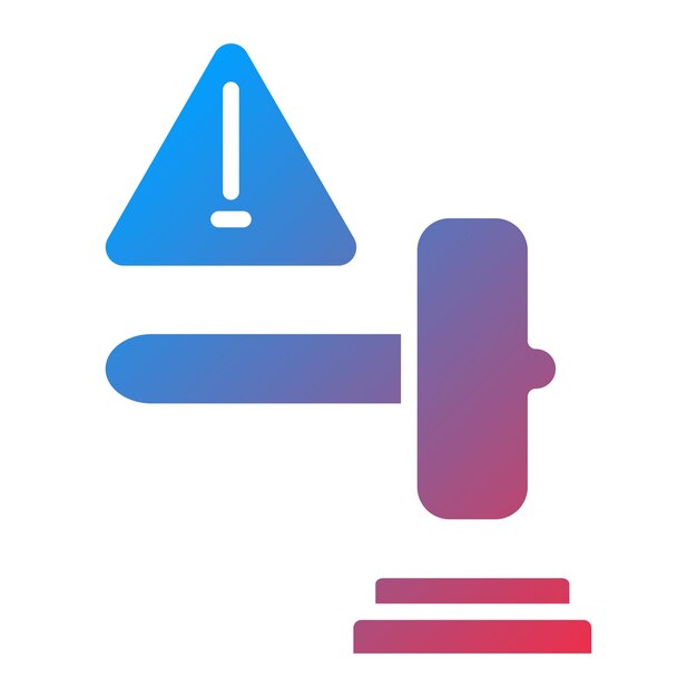 Diseño vectorial Estilo de icono de subasta simulado