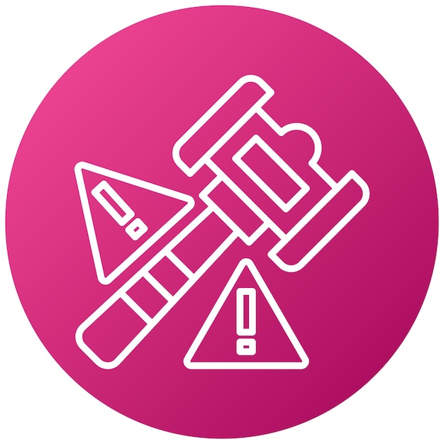 Diseño vectorial Estilo de icono de subasta simulado