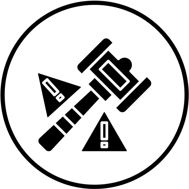 Diseño vectorial Estilo de icono de subasta simulado