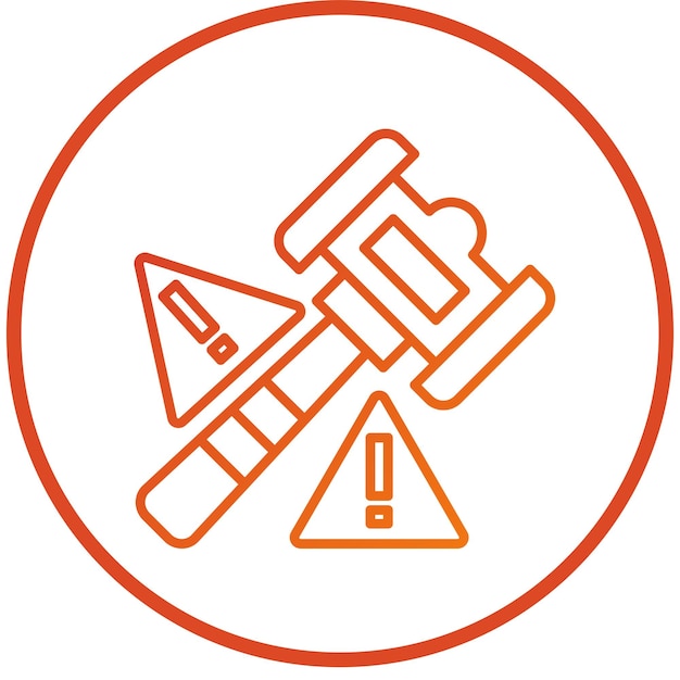 Diseño vectorial Estilo de icono de subasta simulado