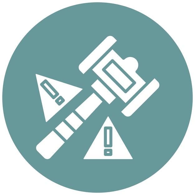 Diseño vectorial Estilo de icono de subasta simulado