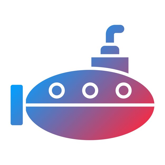 Diseño vectorial Estilo de icono de submarino