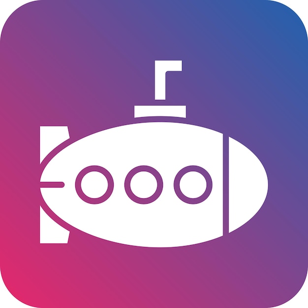 Diseño vectorial Estilo de icono de submarino
