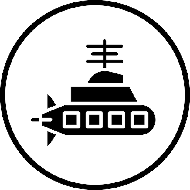 Diseño vectorial Estilo de icono de submarino