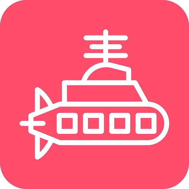Diseño vectorial Estilo de icono de submarino