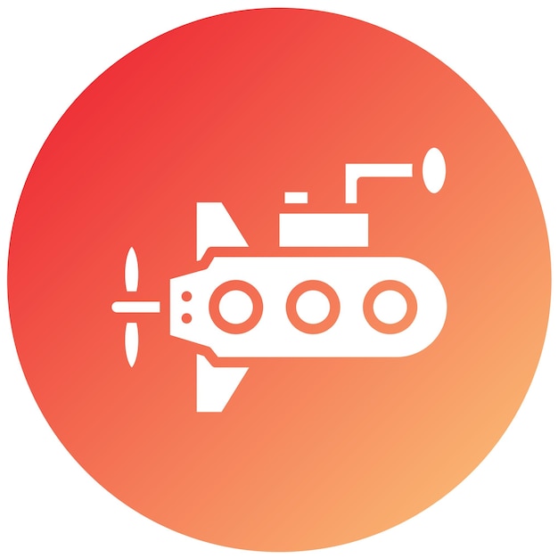 Diseño vectorial Estilo de icono de submarino
