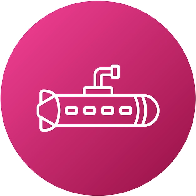 Diseño vectorial Estilo de icono de submarino