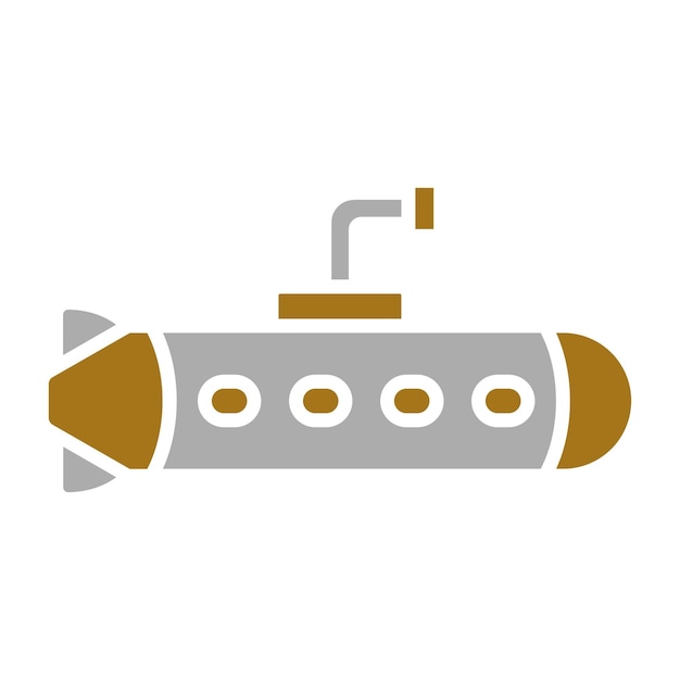 Diseño vectorial Estilo de icono de submarino