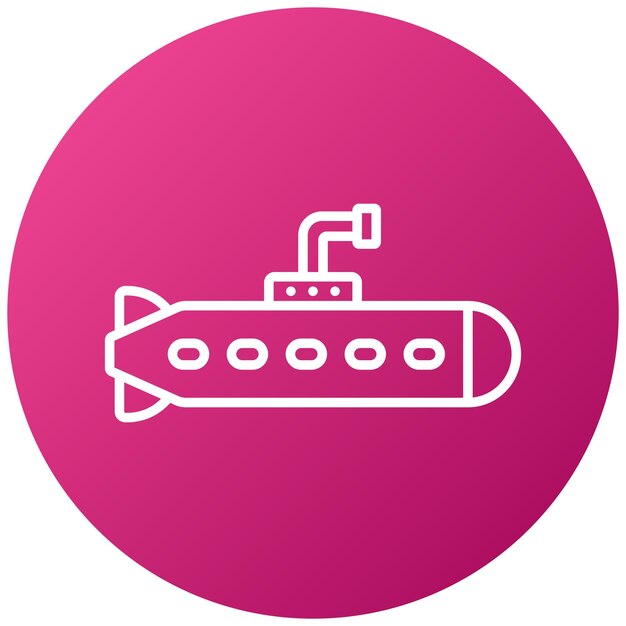 Diseño vectorial Estilo de icono de submarino