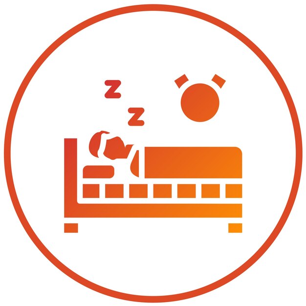 Diseño vectorial de estilo de icono de sueño tranquilo