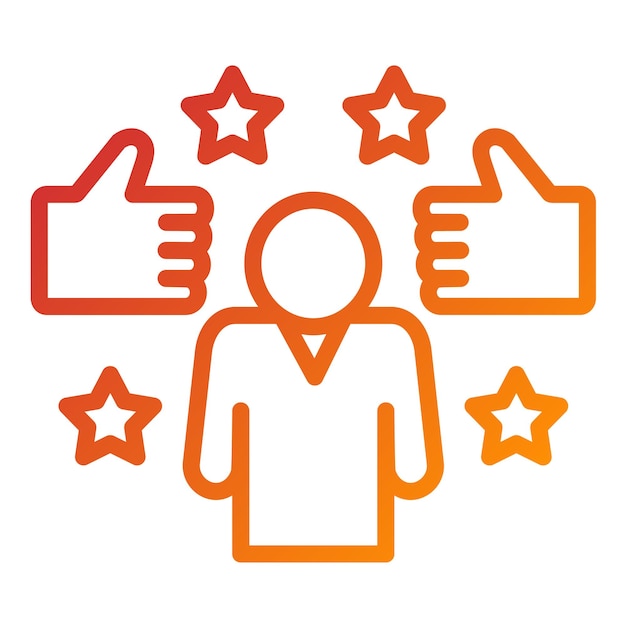 Diseño vectorial estilo de icono superlativo