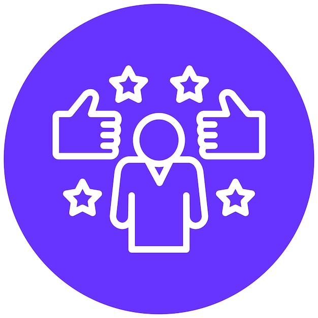Diseño vectorial estilo de icono superlativo