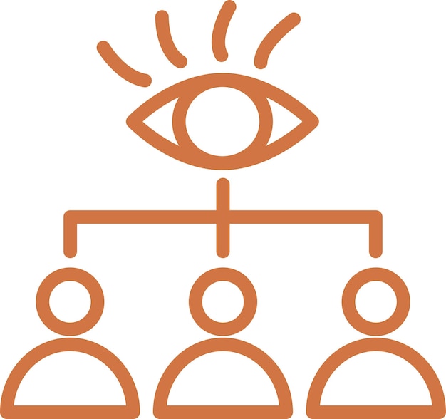 Diseño vectorial Estilo del icono de supervisión de protección