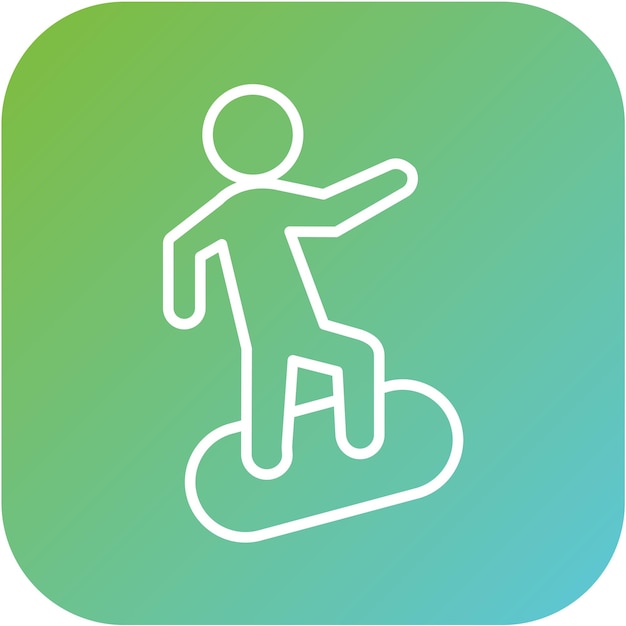 Diseño vectorial de estilo de icono de surf