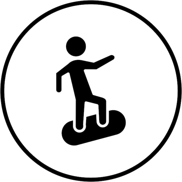 Diseño vectorial de estilo de icono de surf