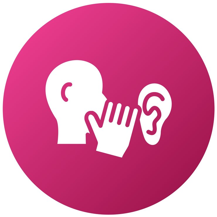 Vector diseño vectorial estilo del icono susurrando