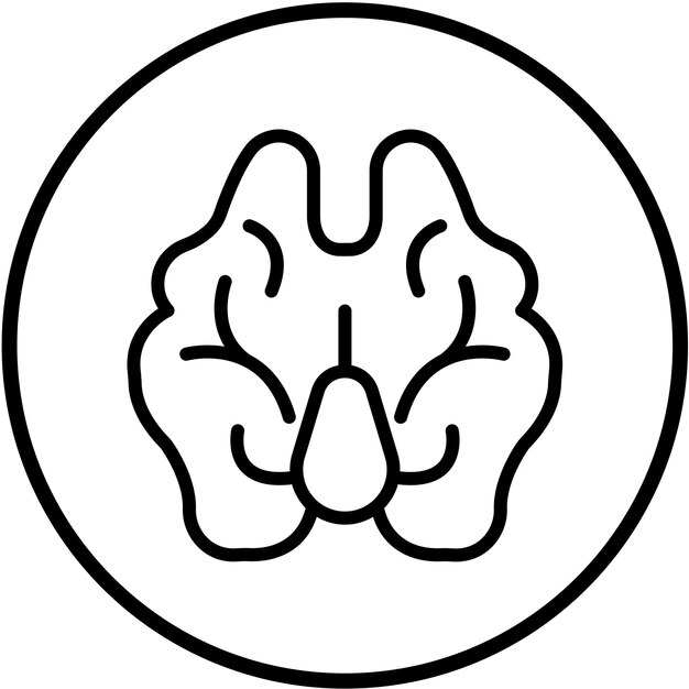 Diseño vectorial de estilo de icono de susurro de nuez